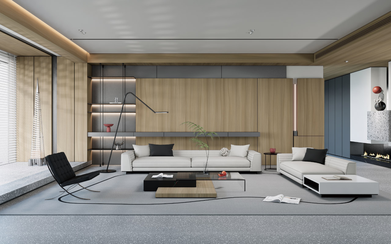 艾加胡桃生态板-板材全屋定制案例