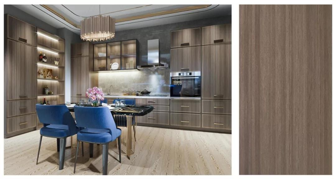 豪门国际免漆生态板银沙柚木